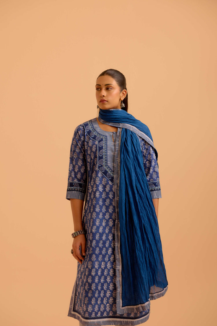 Rozana Dupatta Blue