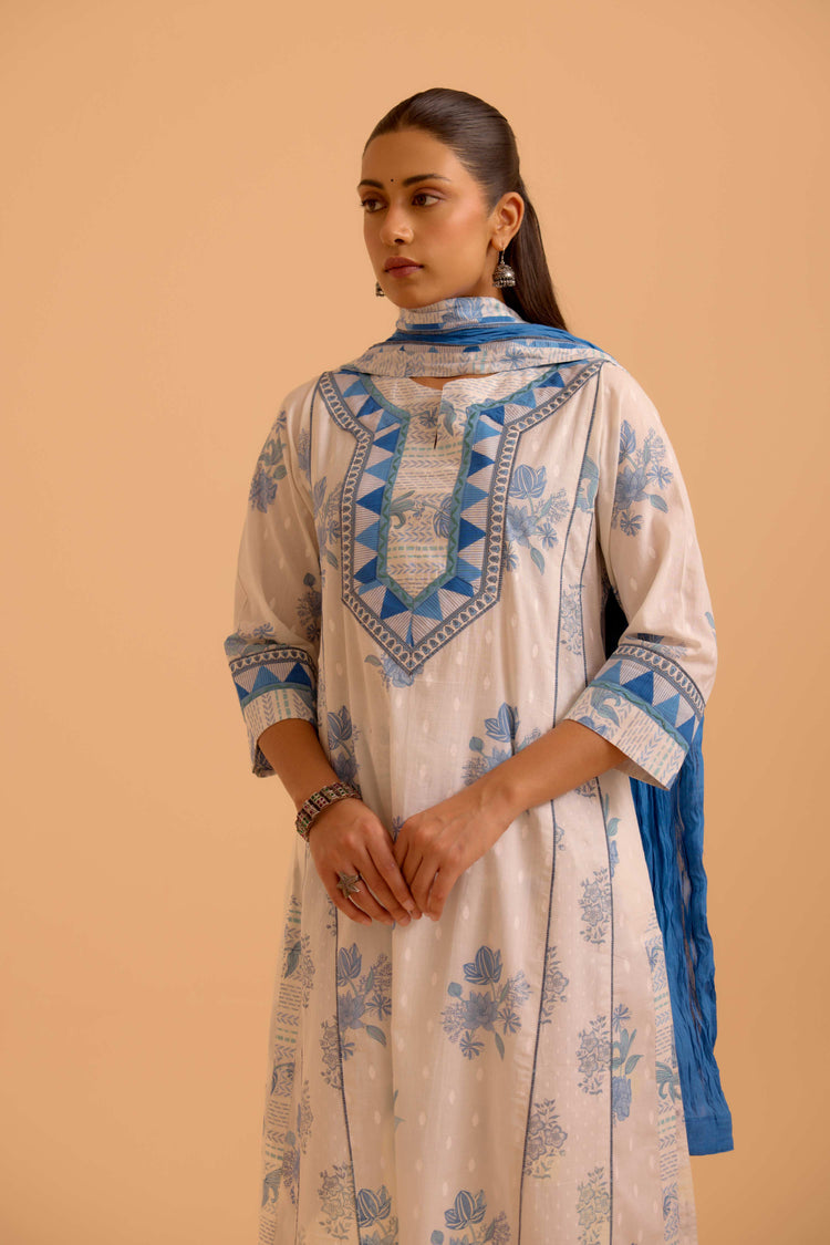 Rozana Dupatta Blue