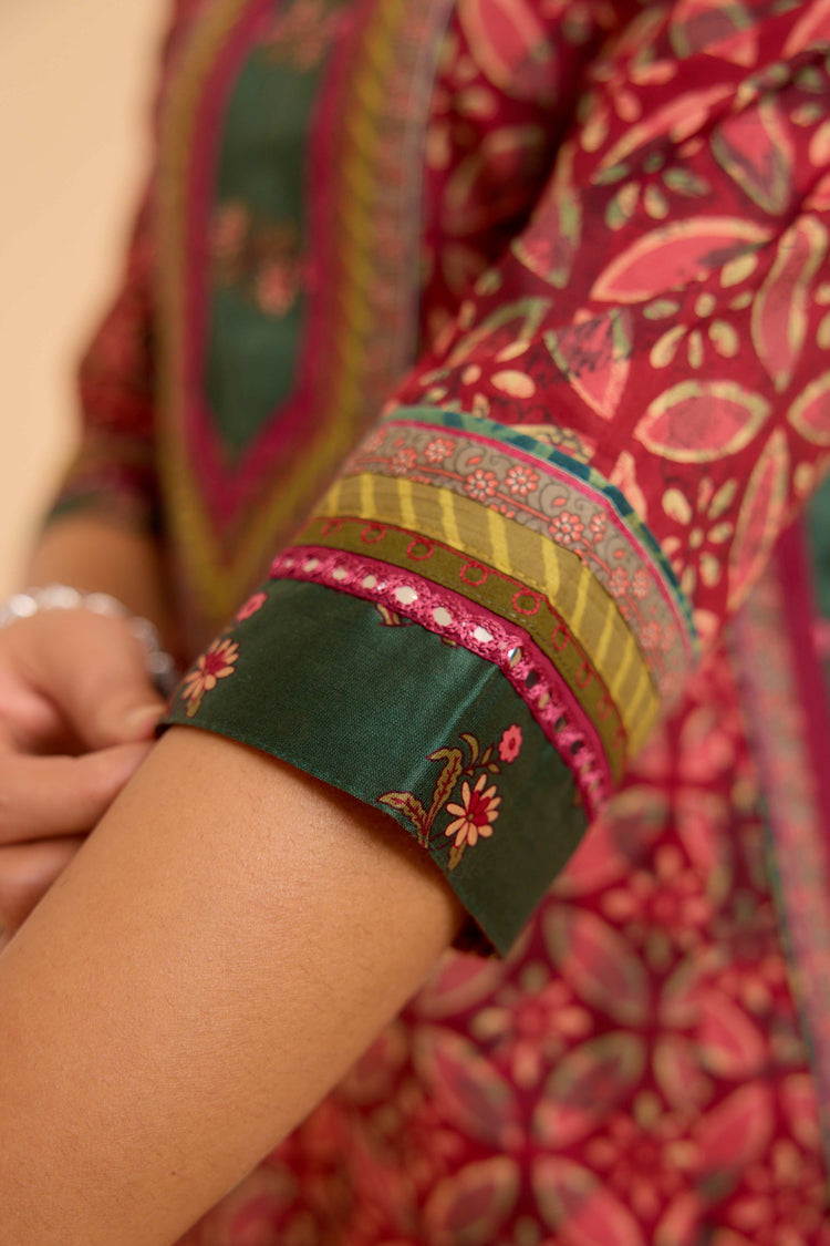 Anu Cotton Printed Kurta Mauve