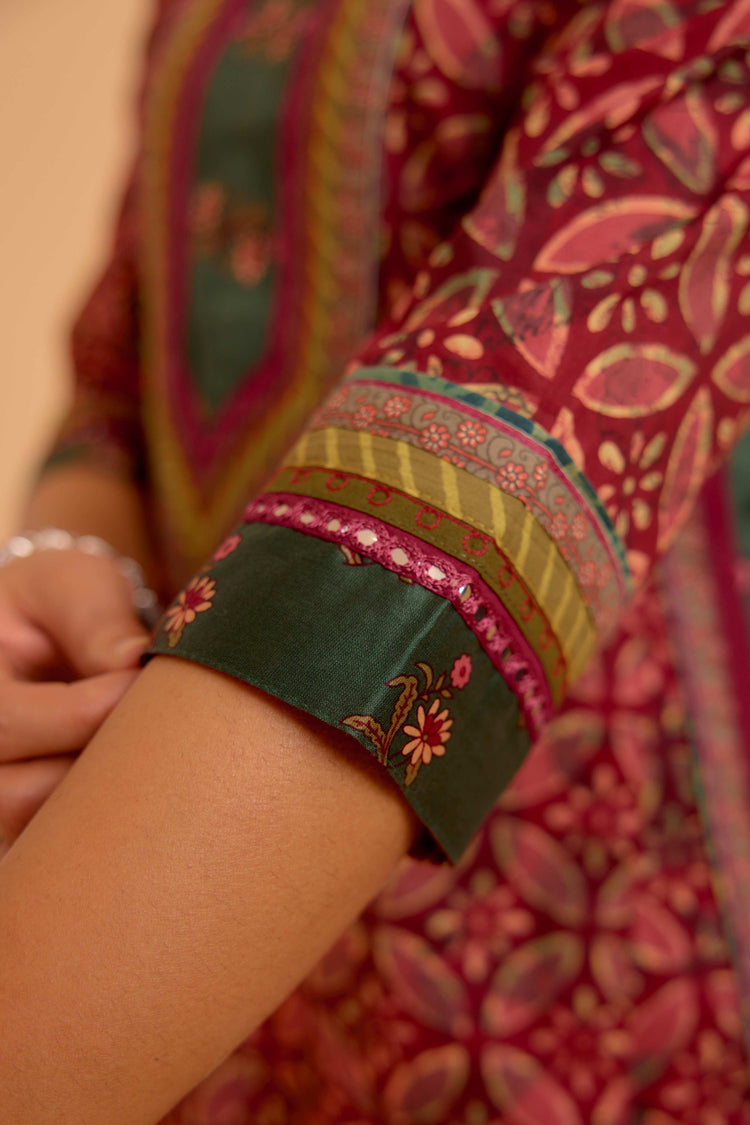 Anu Cotton Printed Kurta Mauve