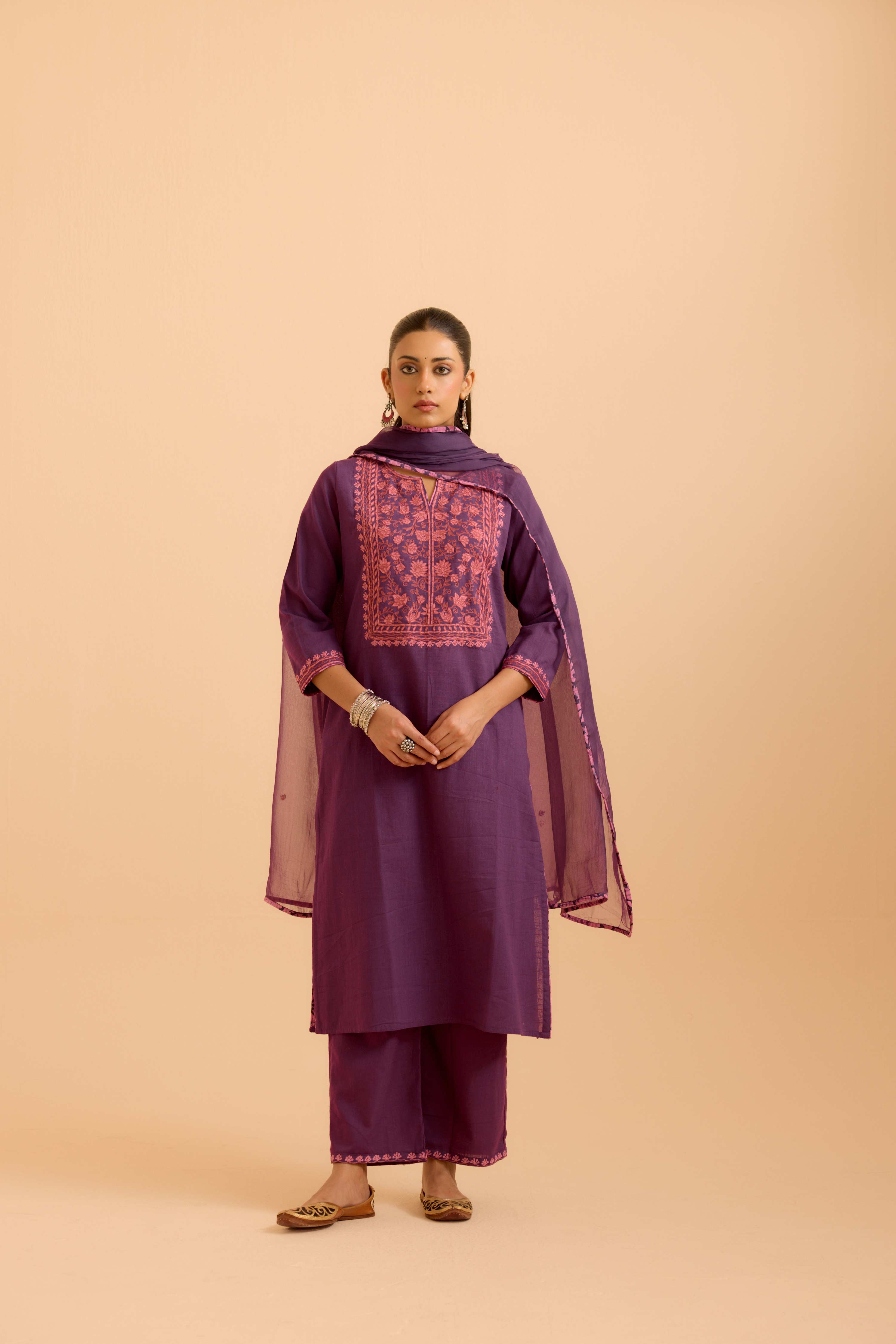 Elena Dupatta Purple
