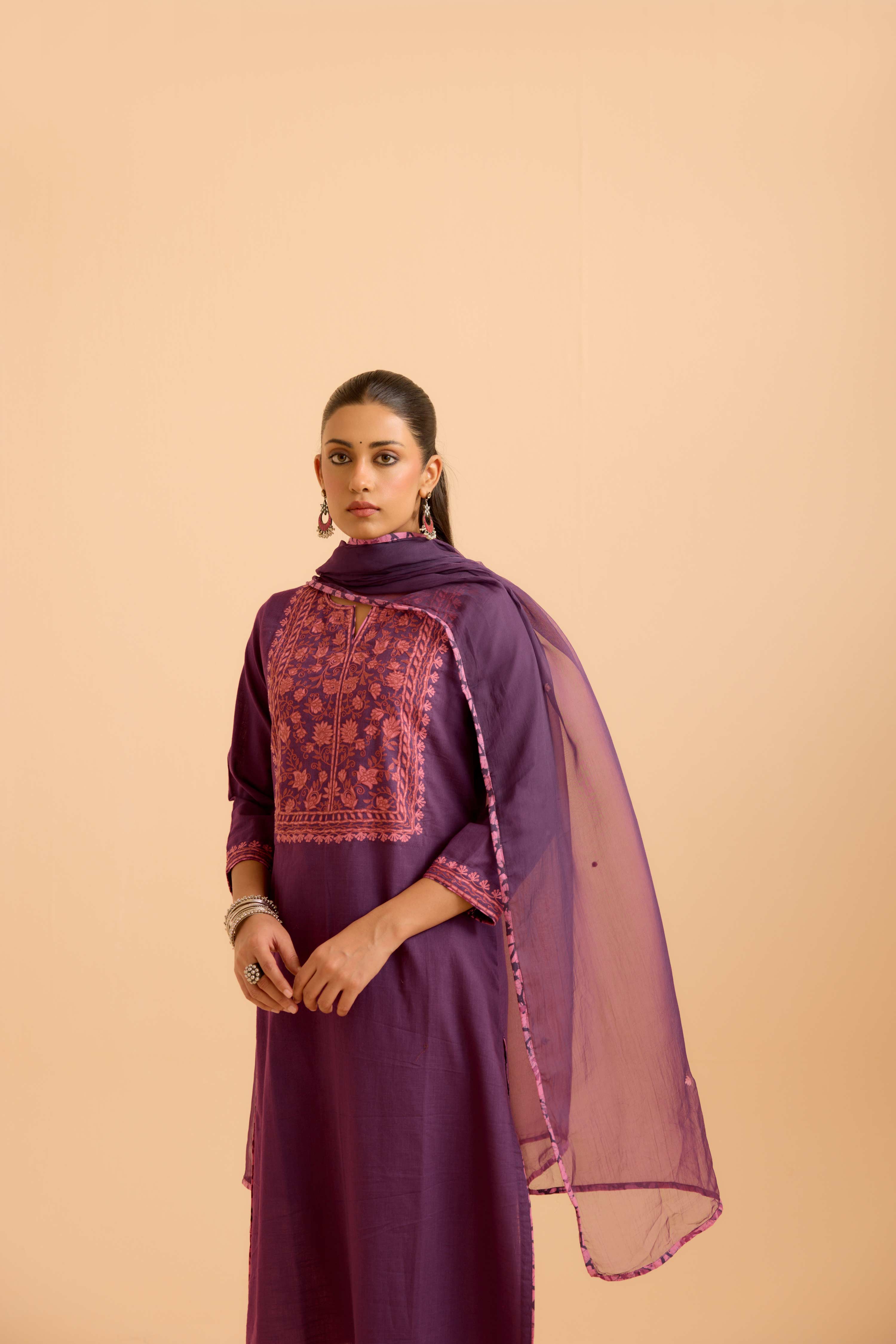 Elena Dupatta Purple
