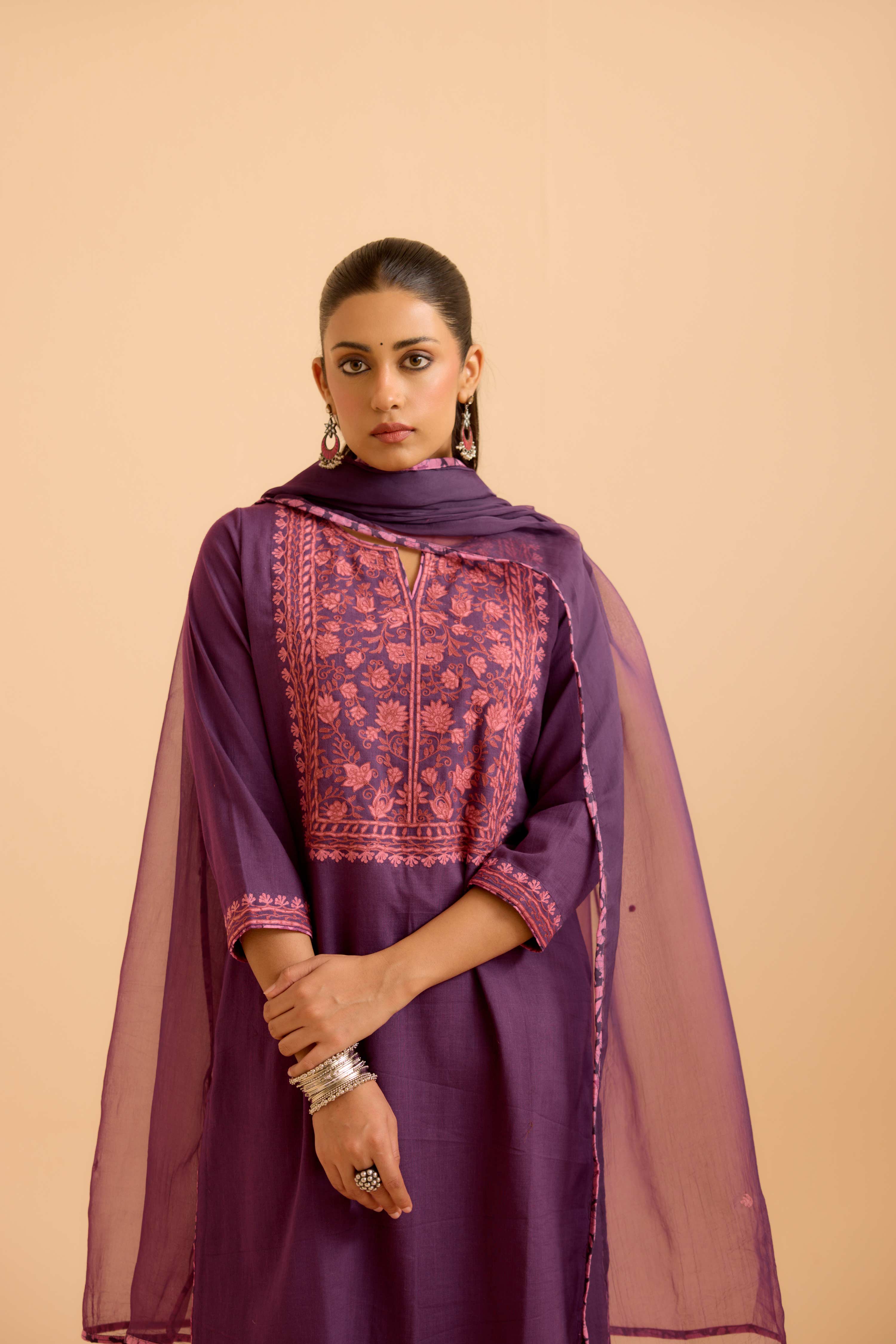 Elena Dupatta Purple