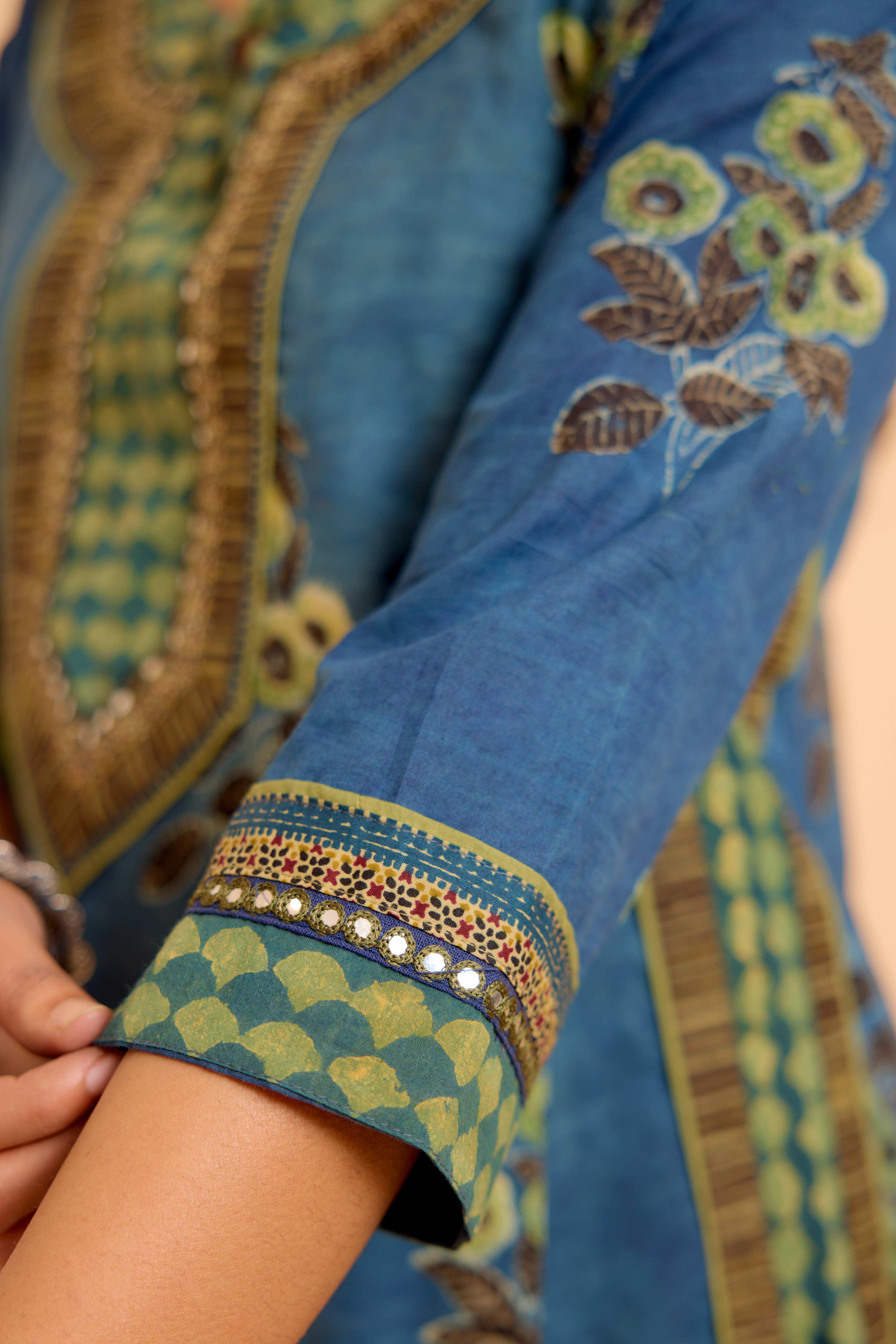 Anu Cotton Vanaspati Printed Kurta Blue