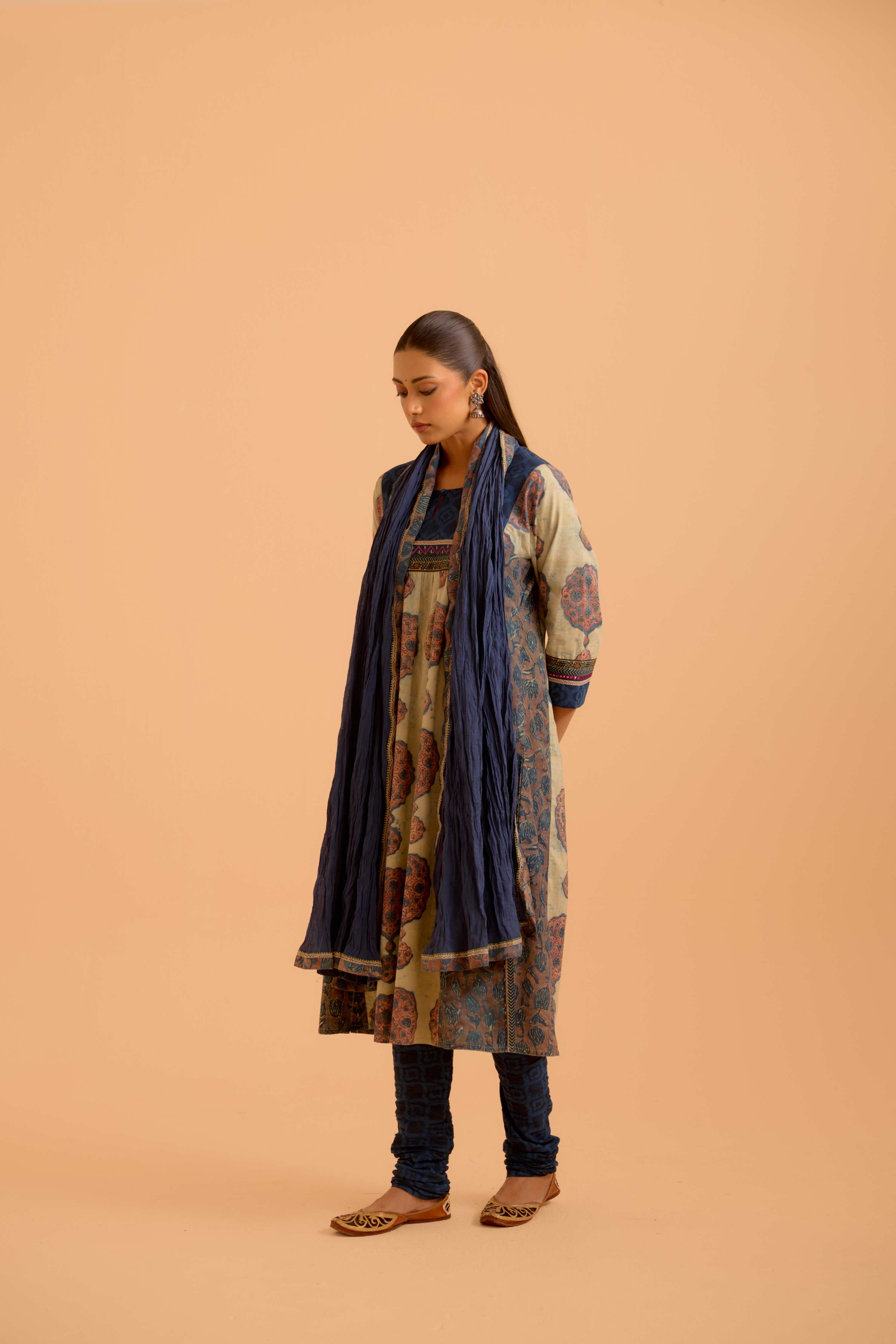 Rozana Dupatta Dark Blue