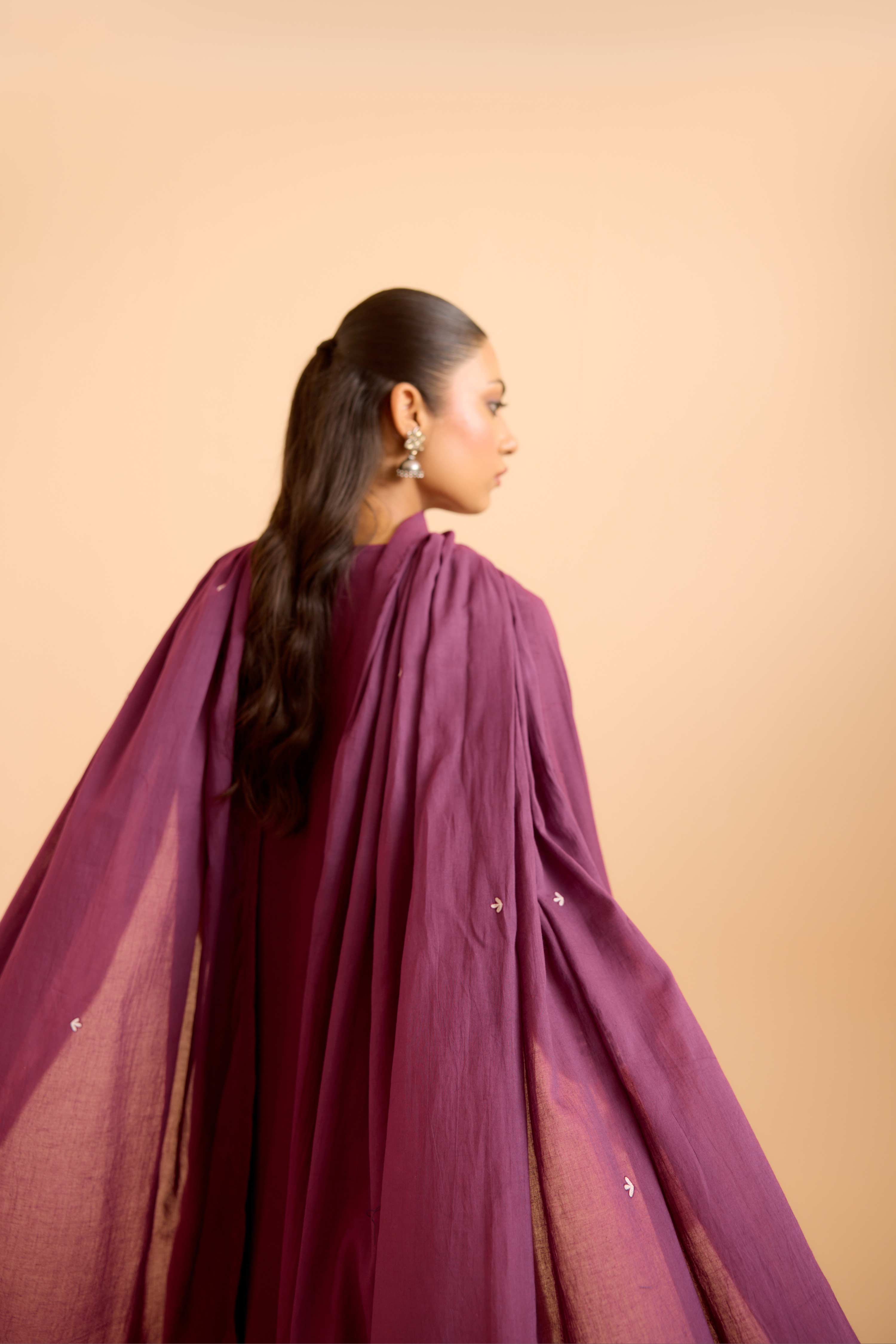 Tulsi Cotton Dupatta Purple