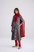 Adya Cotton Hand Block Printed Kurta Grey Maroon (10104461754667)
