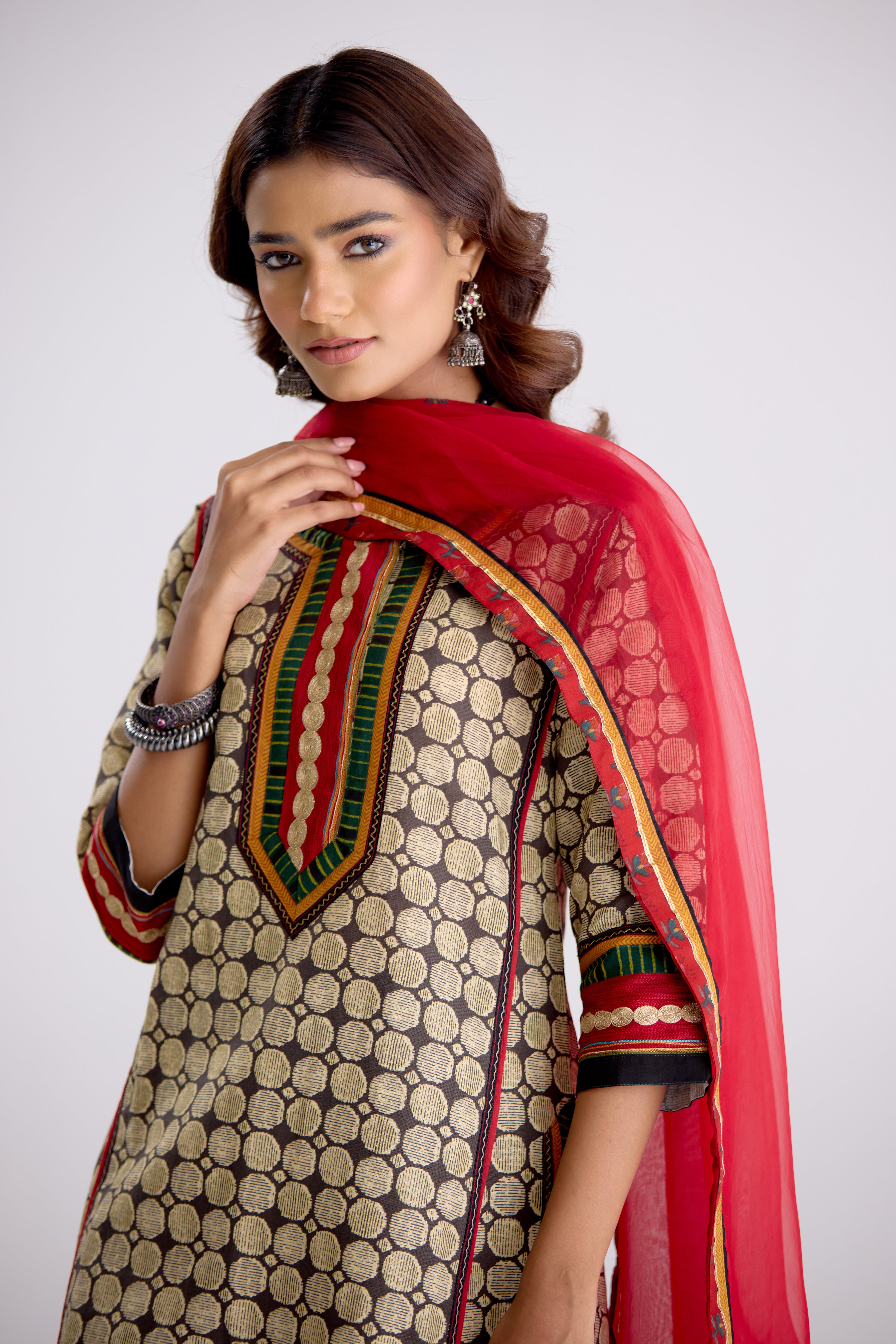 Medh Dupatta Red (10104278974763)