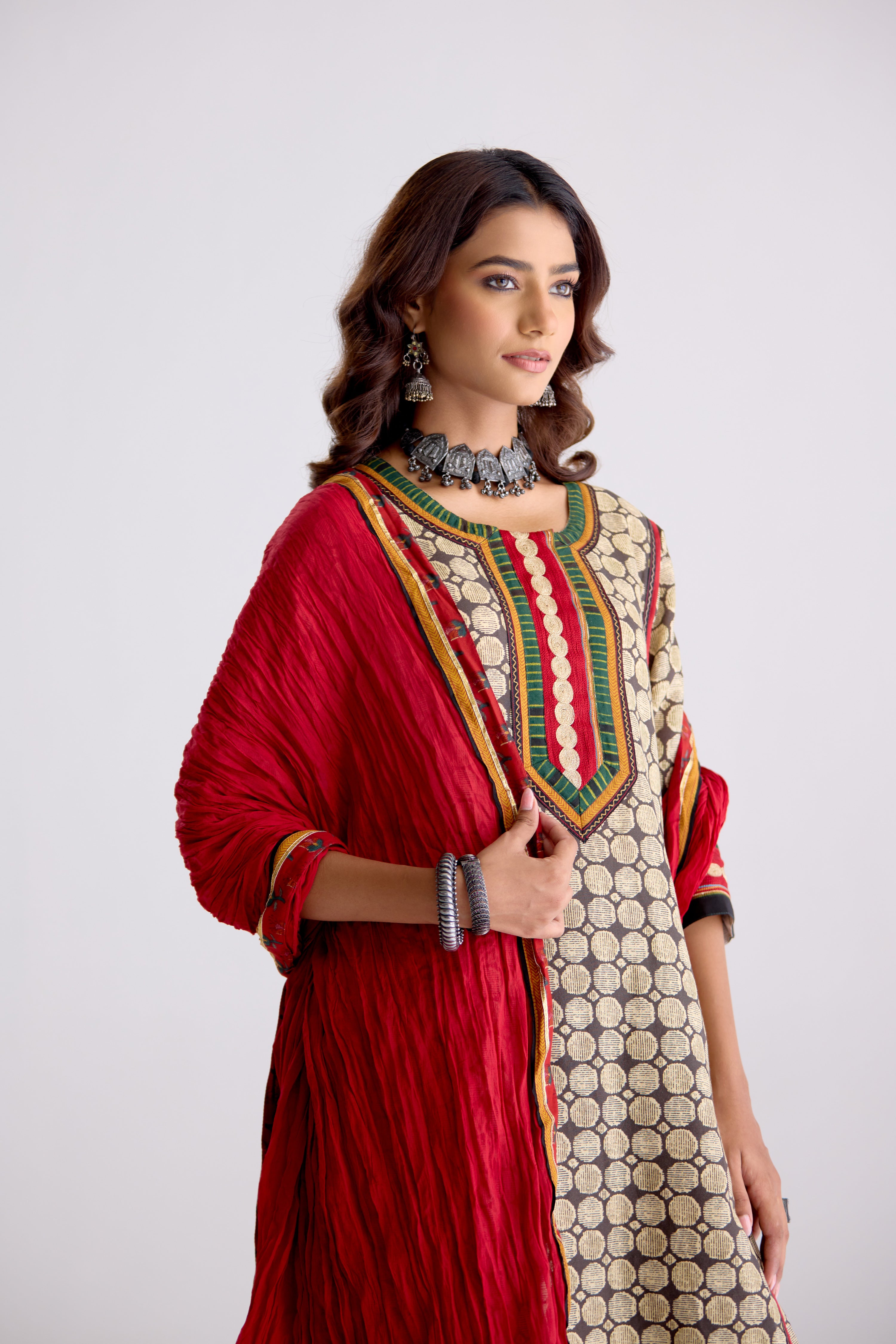 Rozana Dupatta Red (10104280514859)