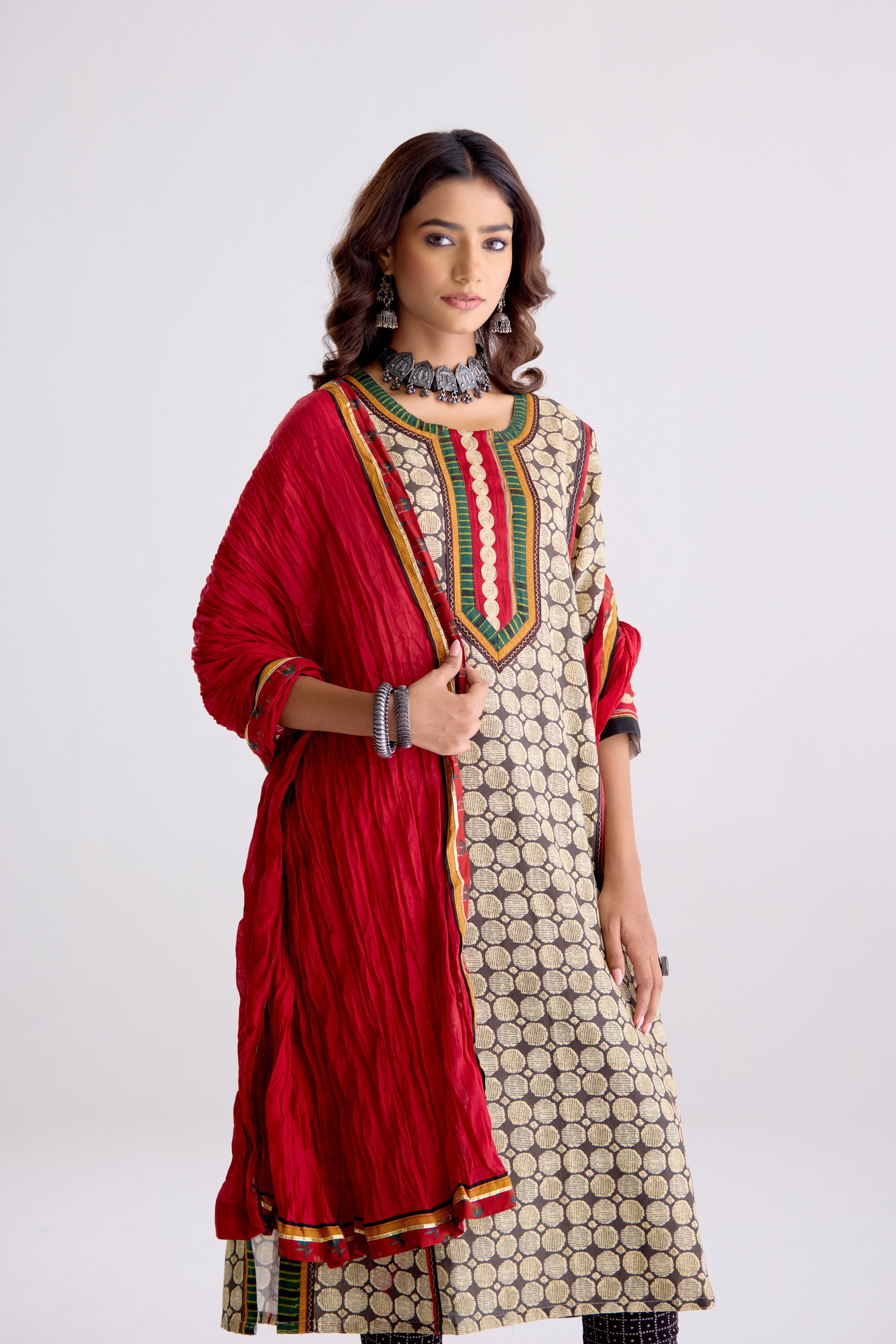 Rozana Dupatta Red (10104280514859)