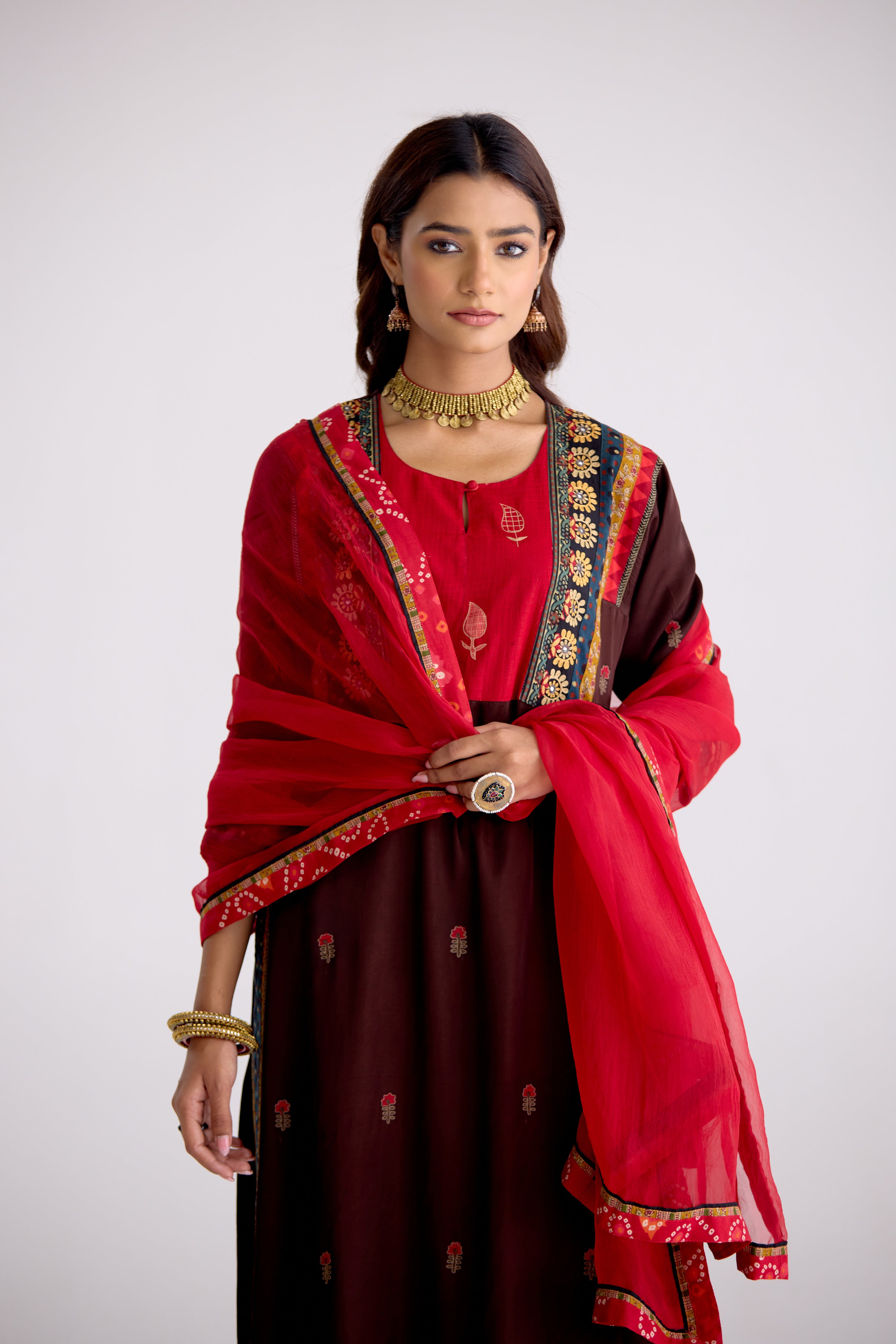 Medh Dupatta Red (10104256266539)