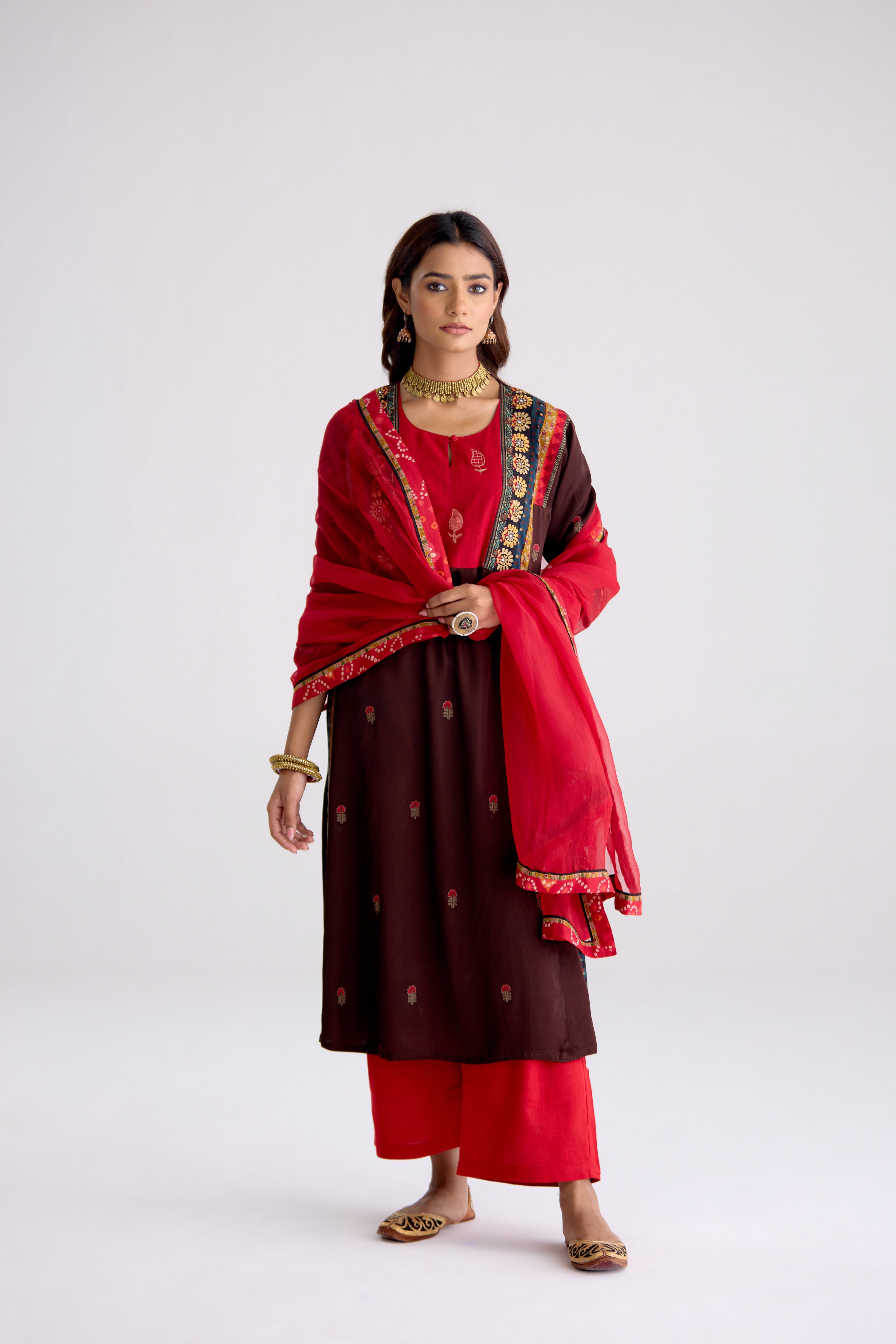 Medh Dupatta Red (10104256266539)
