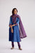 Adya Cotton Embroidered Ajrakh Printed Kurta Blue (10105485066539)