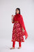 Rozana Anakali Cotton Printed Kurta Maroon Light Pink (10105499386155)