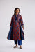 Anarkali Collar Cotton Printed Kurta Rust Blue (10104808309035)