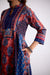 Anarkali Collar Cotton Printed Kurta Rust Blue (10104808309035)