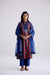 Anarkali Collar Cotton Printed Kurta Rust Blue (10104808309035)