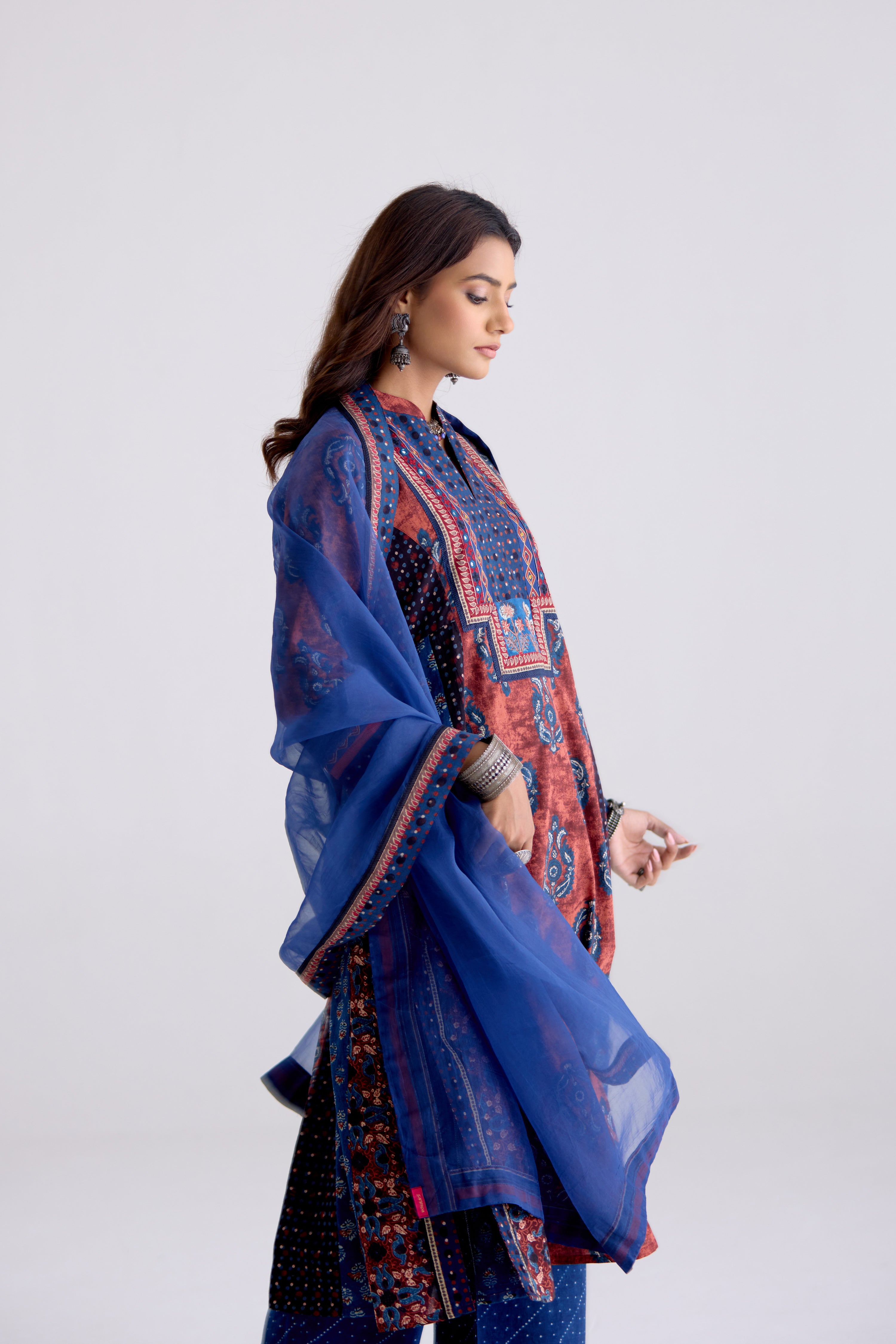 Medh Dupatta Indigo (10104838619435)