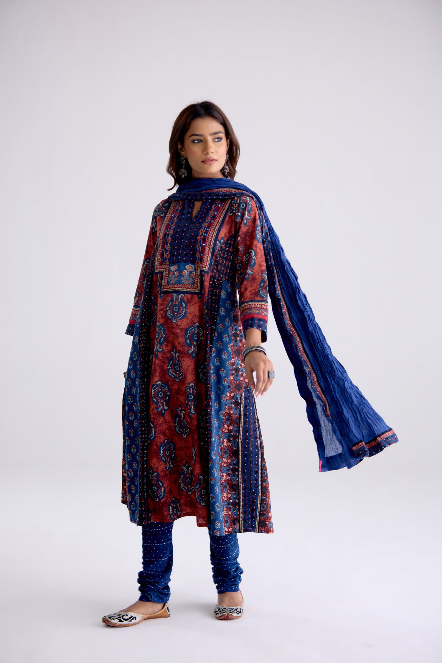Rozana Dupatta Indigo (10104848449835)