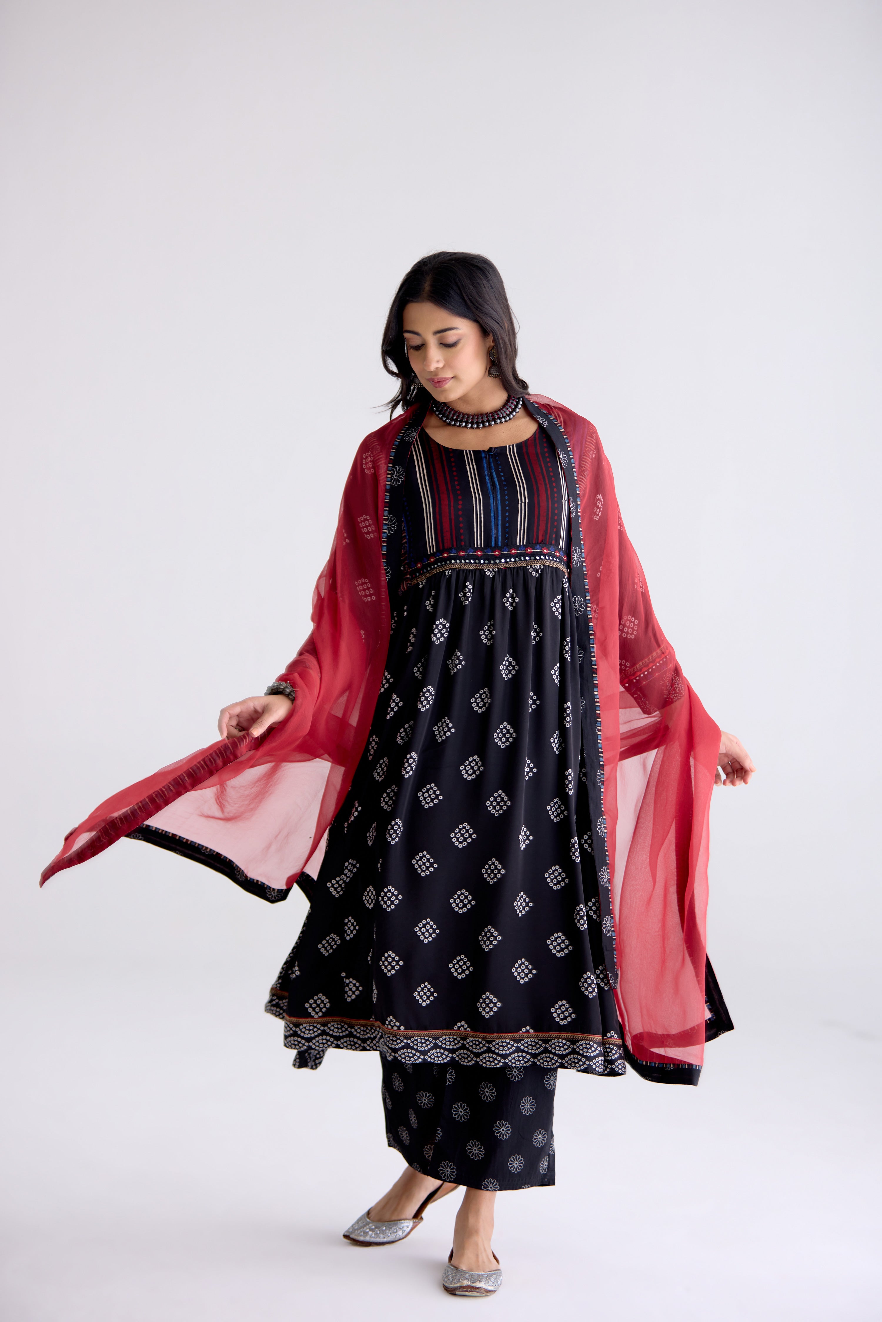 Medh Dupatta Maroon (10105497878827)