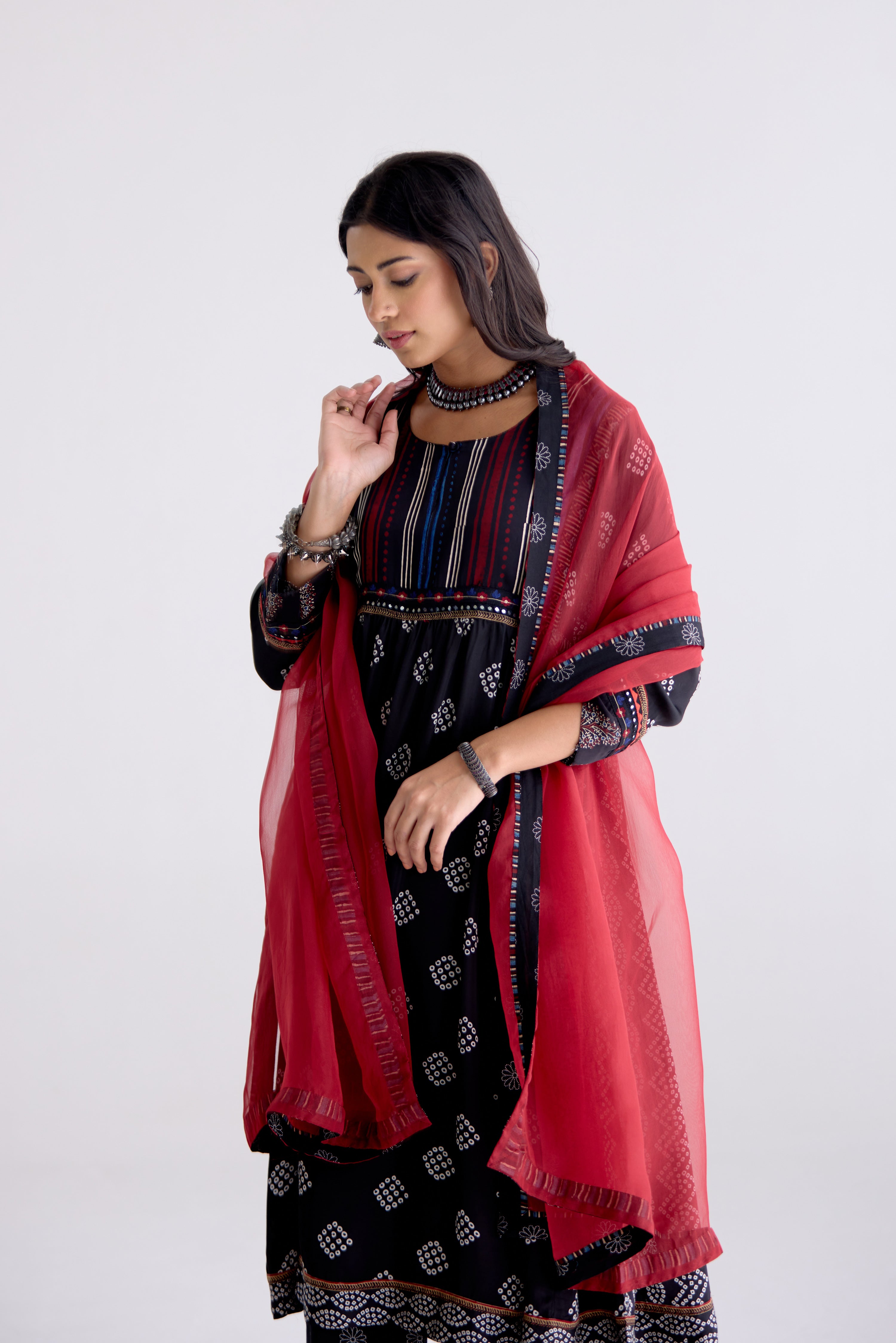 Medh Dupatta Maroon (10105497878827)