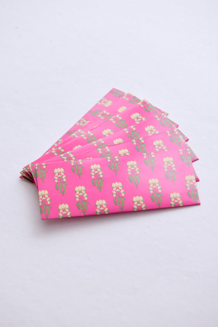 Boota Printed Envelopes Pink (Set of 5) (10109492363563)