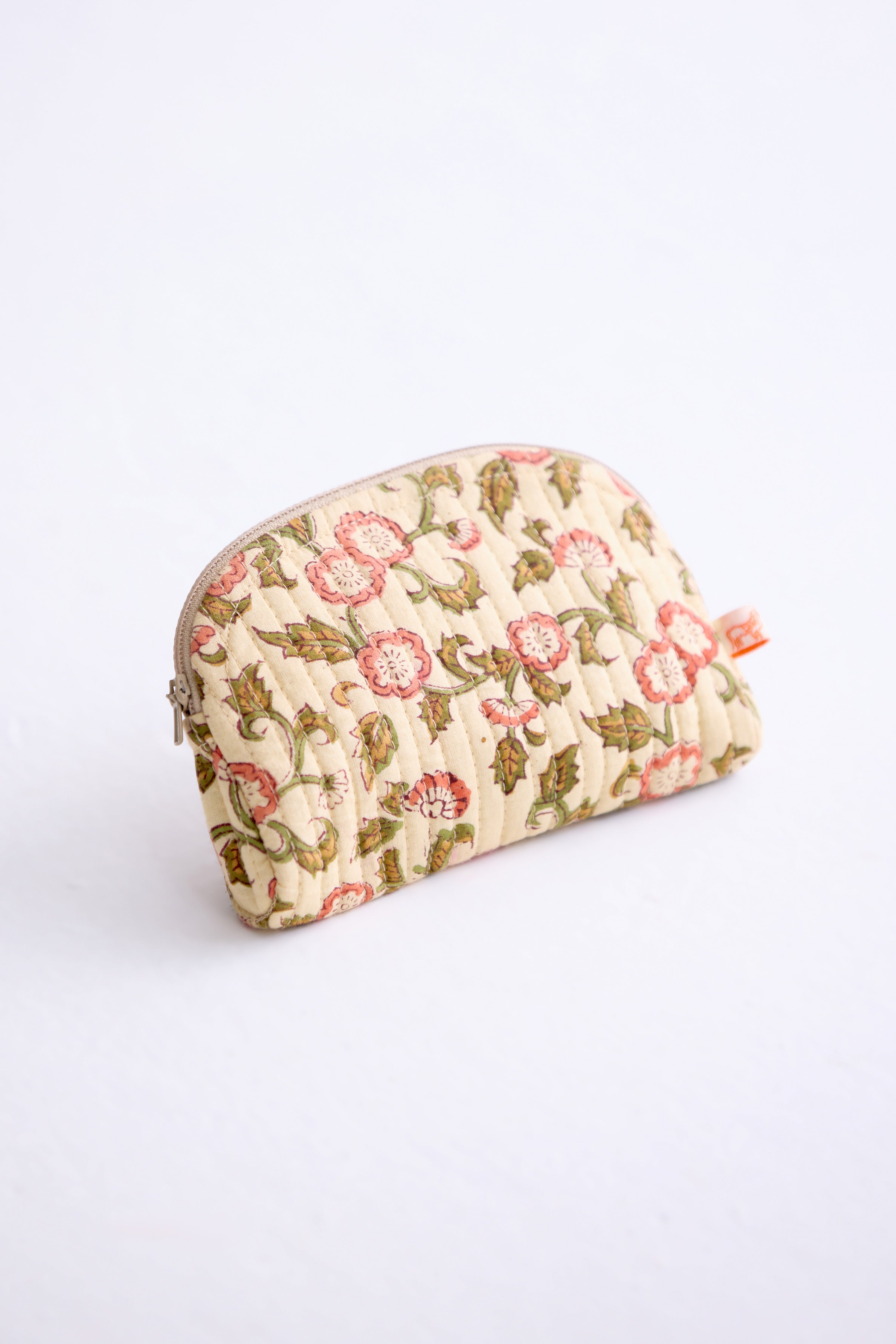 Coin Pouch Printed Cream Orange (10107021263147)