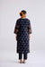 Madhu Cotton Slub Embroidered Ikkat Printed Kurta Black (10105651101995)