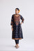 Madhu Cotton Slub Embroidered Ikkat Printed Kurta Black (10105651101995)