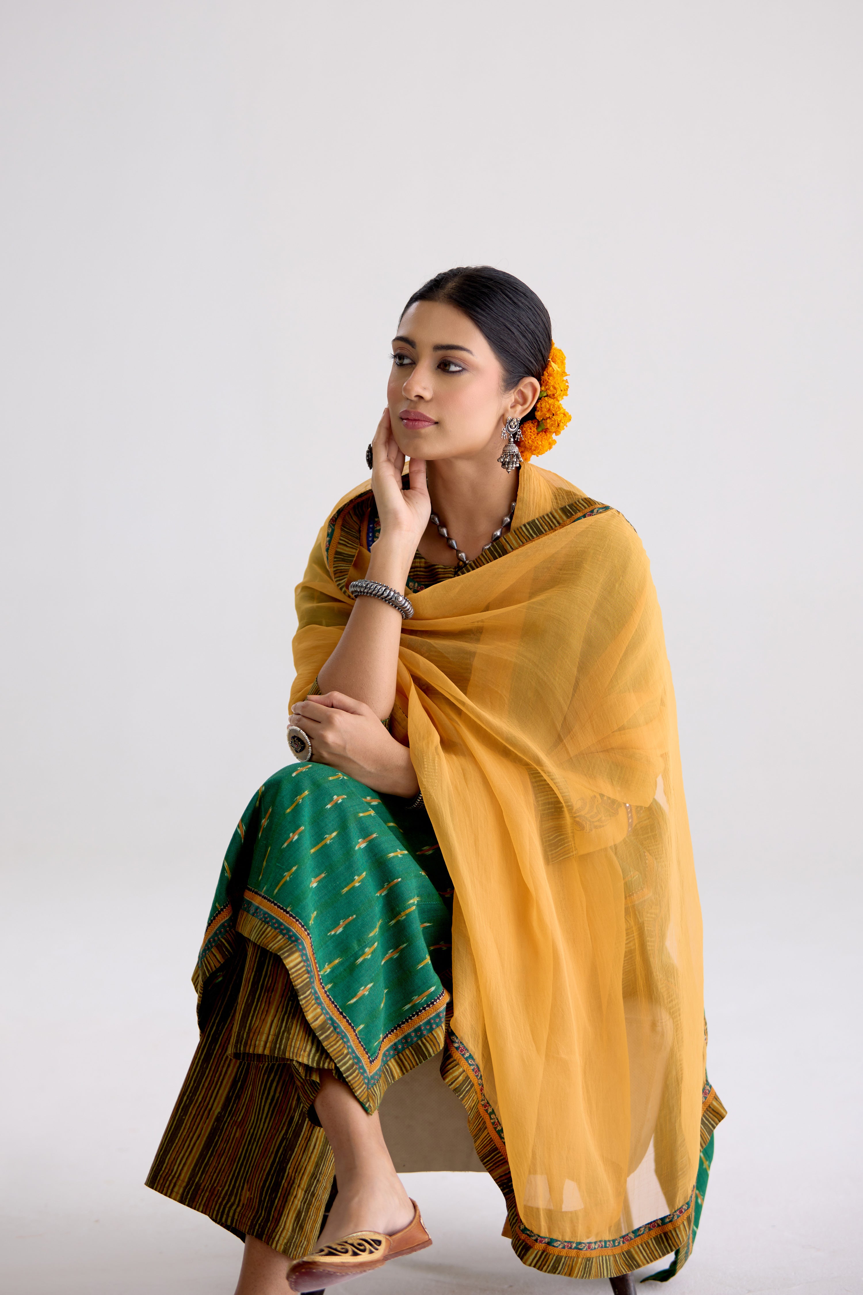Medh Dupatta Light Mustard (10104455987499)