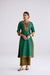 Anu Cotton Slub Ikkat Printed Kurta Green (10104442781995)