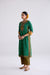 Anu Cotton Slub Ikkat Printed Kurta Green (10104442781995)