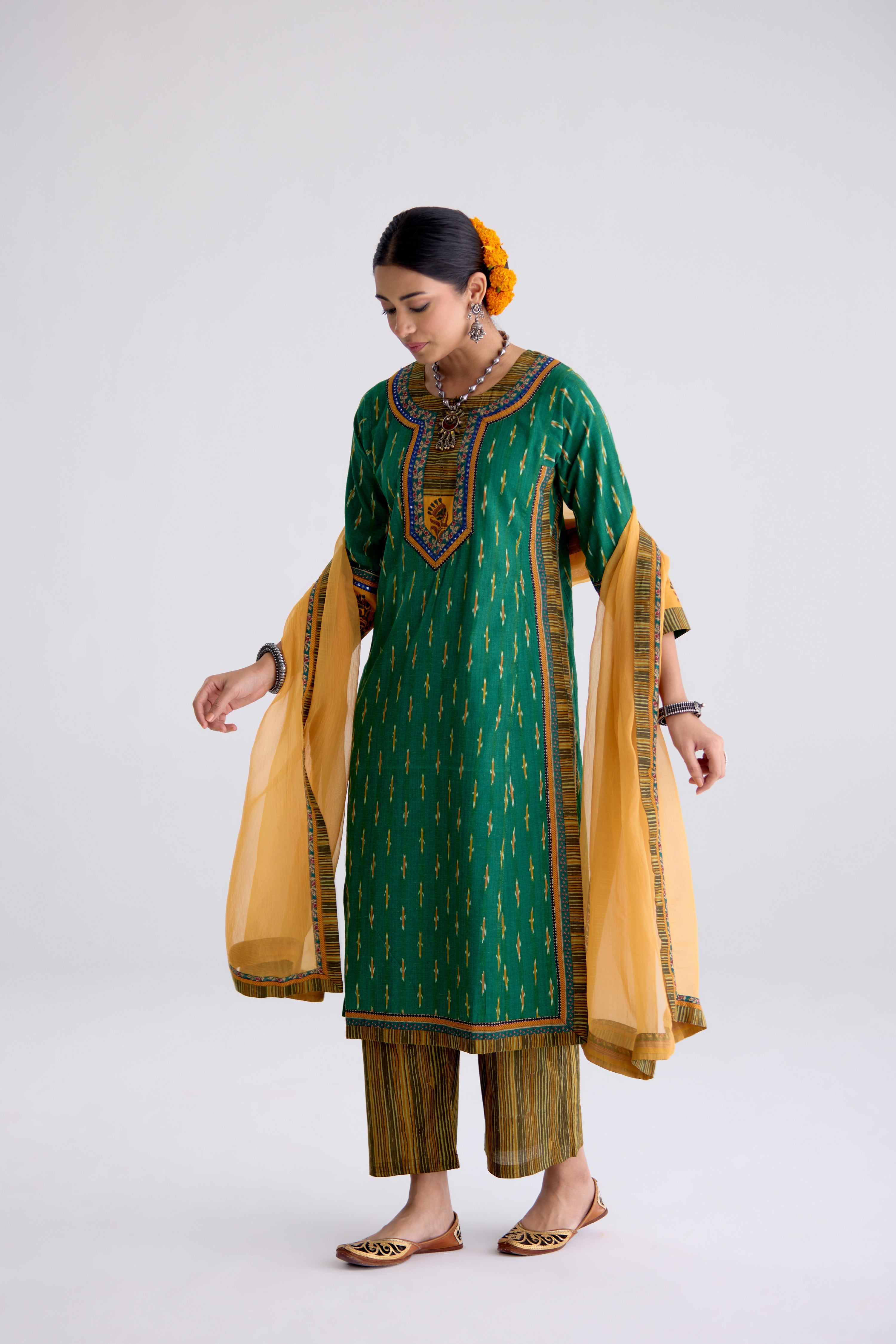 Medh Dupatta Light Mustard (10104455987499)