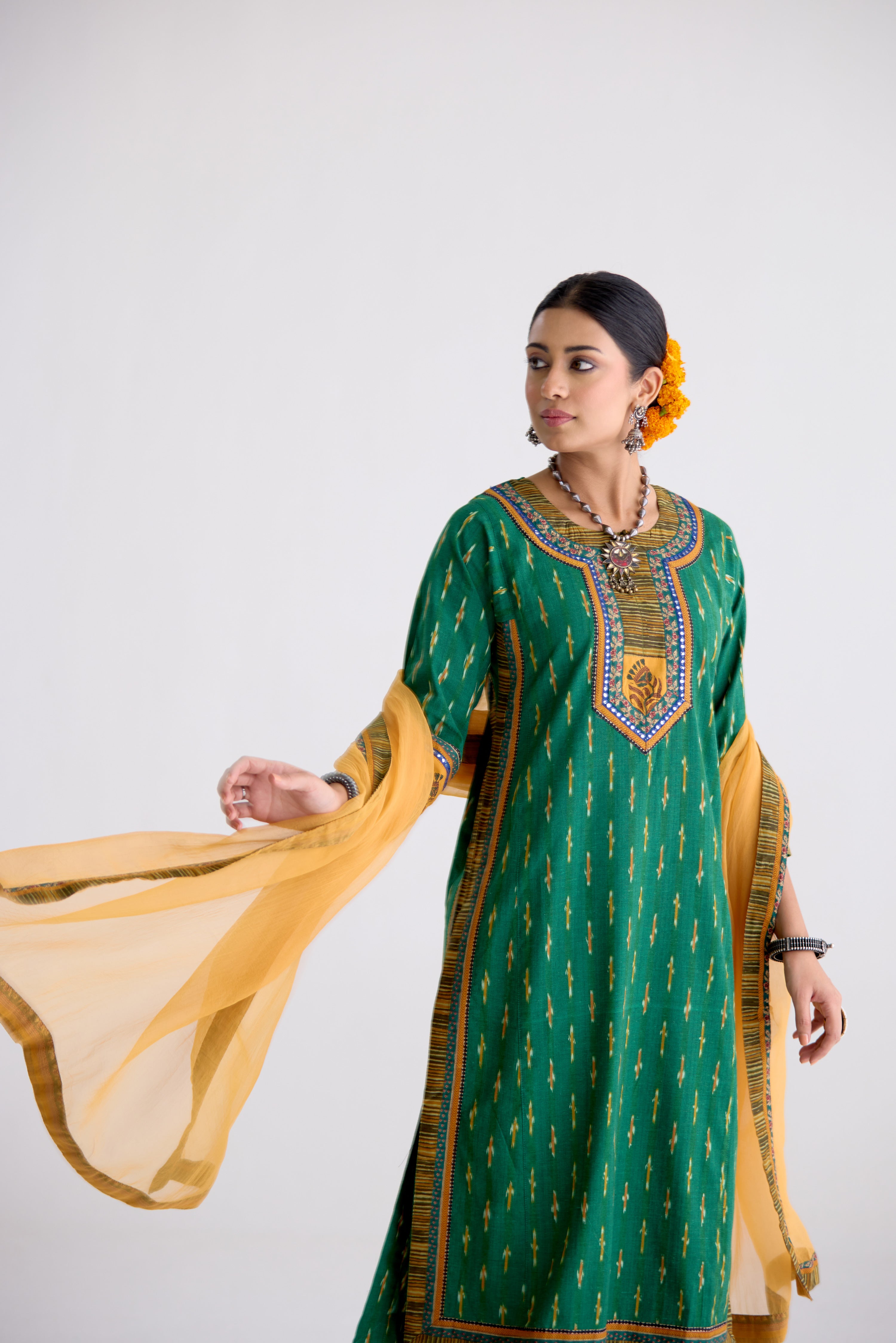 Medh Dupatta Light Mustard (10104455987499)