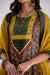 Devi Cotton Embroidered Kurta Blue Mustard (10104259608875)