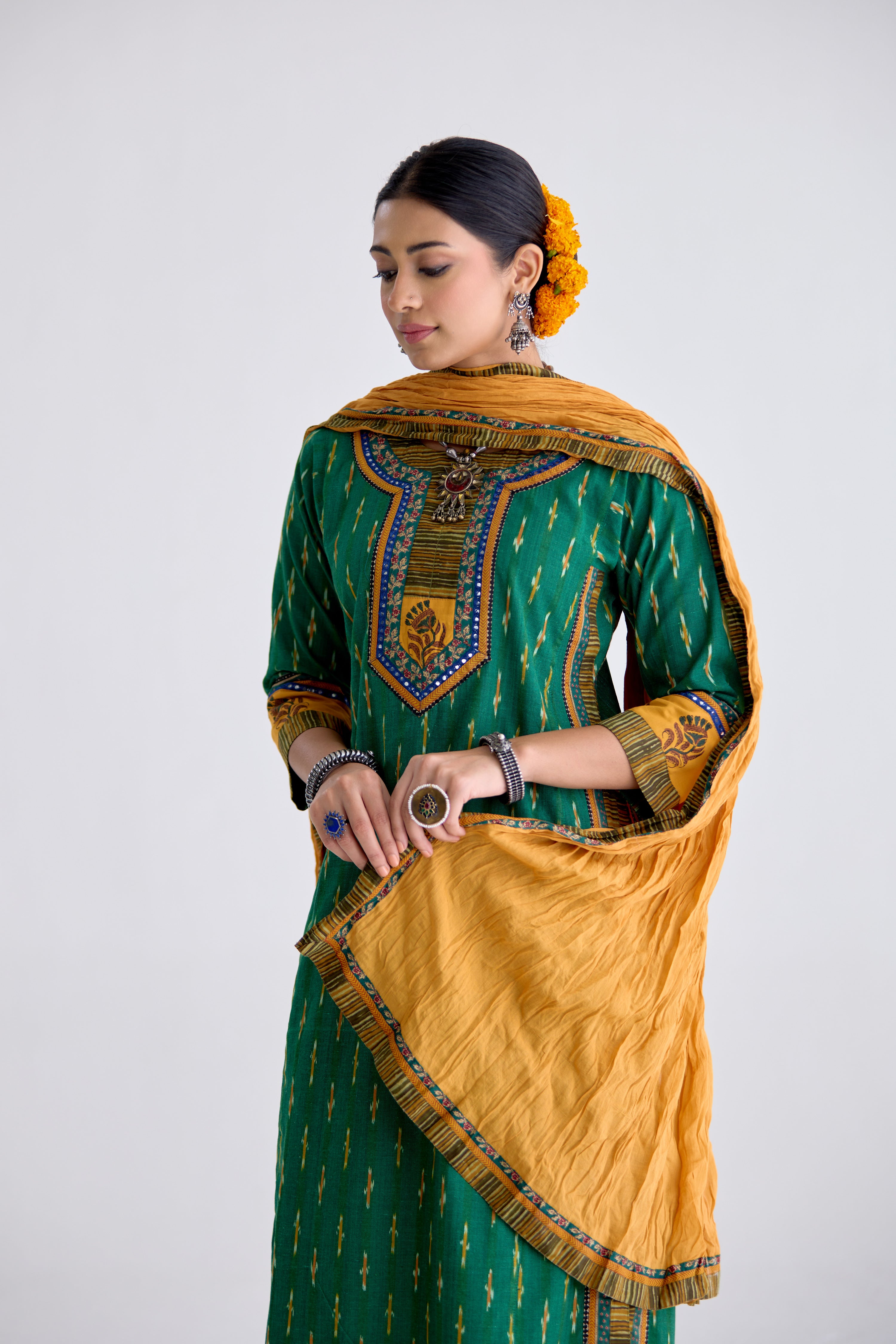 Rozana Dupatta Light Mustard (10104457330987)