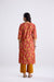 Rozana Cotton Printed Embroidered Kurta Red Mustard (10107010941227)