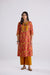 Rozana Cotton Printed Embroidered Kurta Red Mustard (10107010941227)