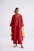 Tulsi Cotton Slub Embroidered Kurta Maroon (10106095206699)