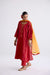 Tulsi Cotton Slub Embroidered Kurta Maroon (10106095206699)