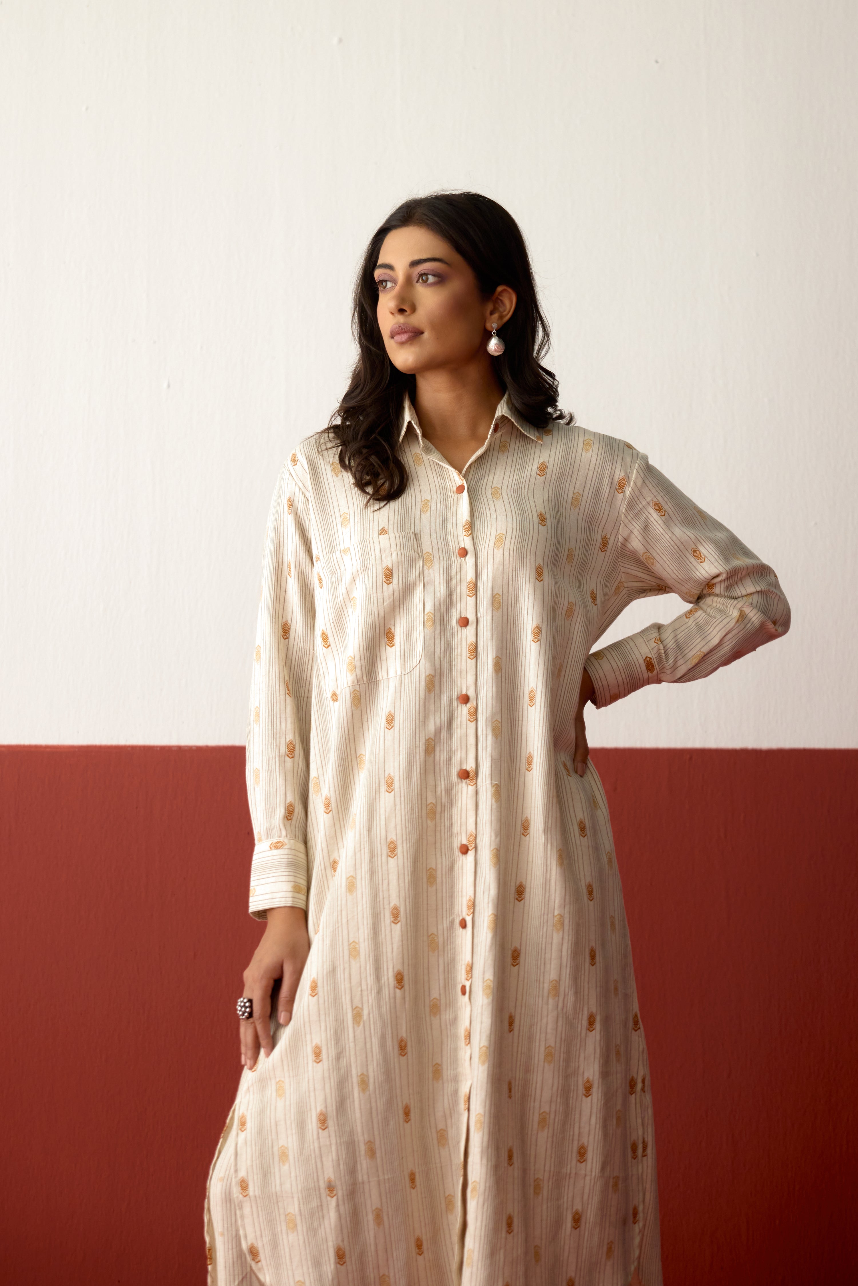 Ava Long Shirt Cream (10083651485995)