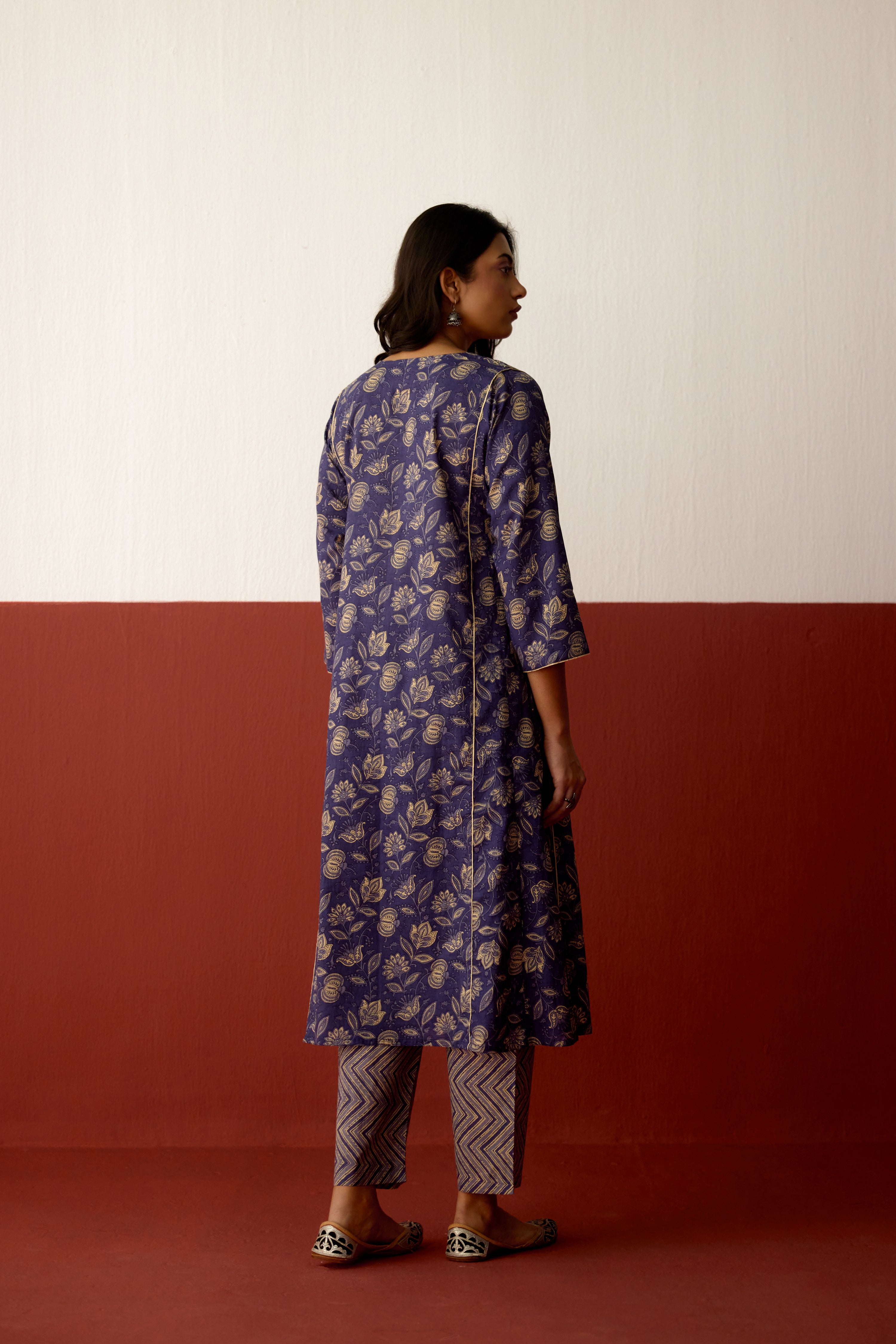Tulsi Cotton Printed Kurta Blue (10083646636331)