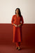 Neera Cotton Bandhej Hand Block Printed Kurta Dark Orange (10083709059371)
