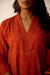 Neera Cotton Bandhej Hand Block Printed Kurta Dark Orange (10083709059371)