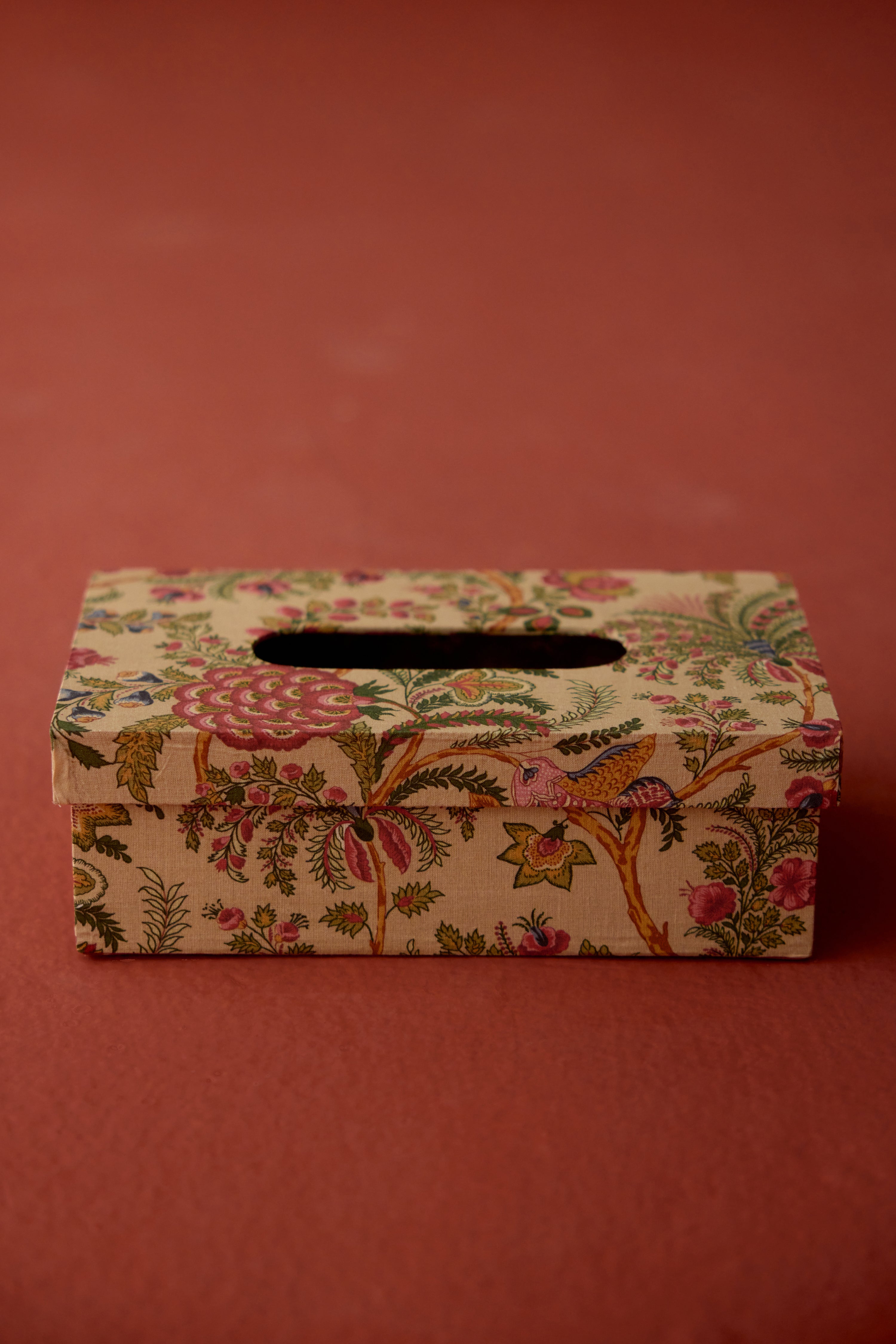Floral Tissue Box Beige Peach (10083464053035)