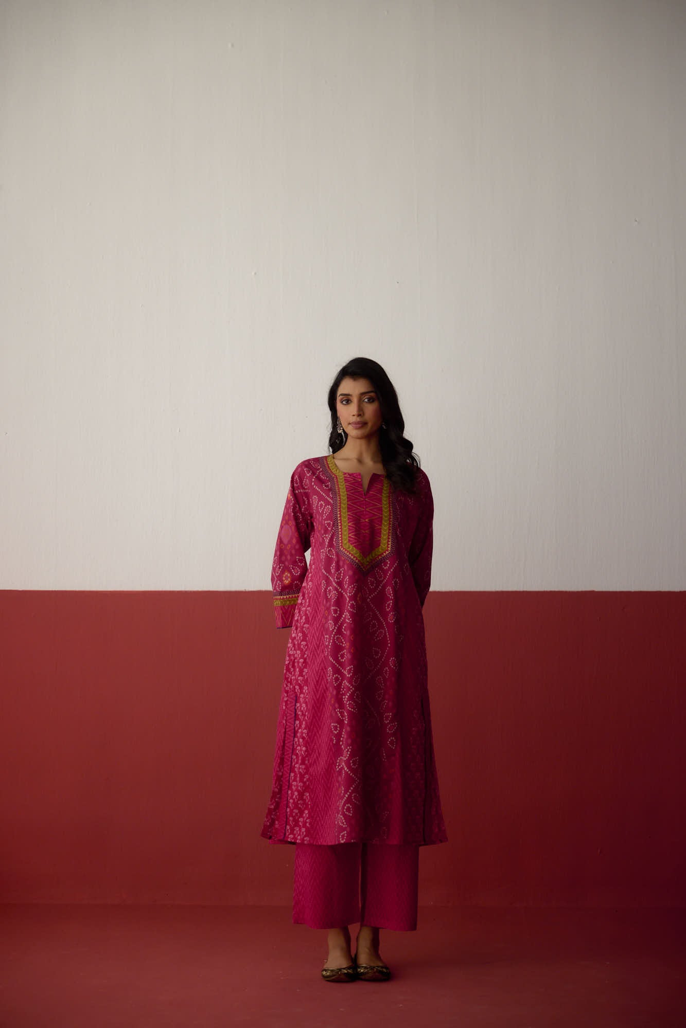 Adya Cotton Printed Kurta Pink (10081156890923)