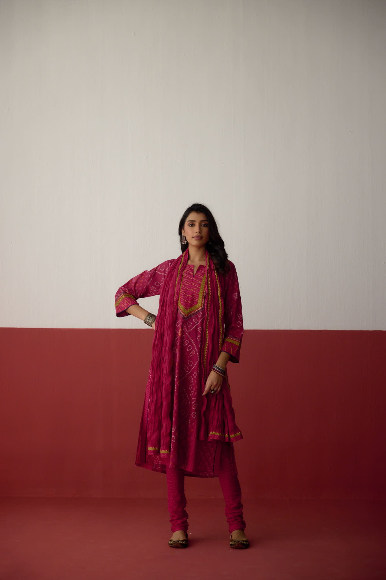 Adya Cotton Printed Kurta Pink (10081156890923)