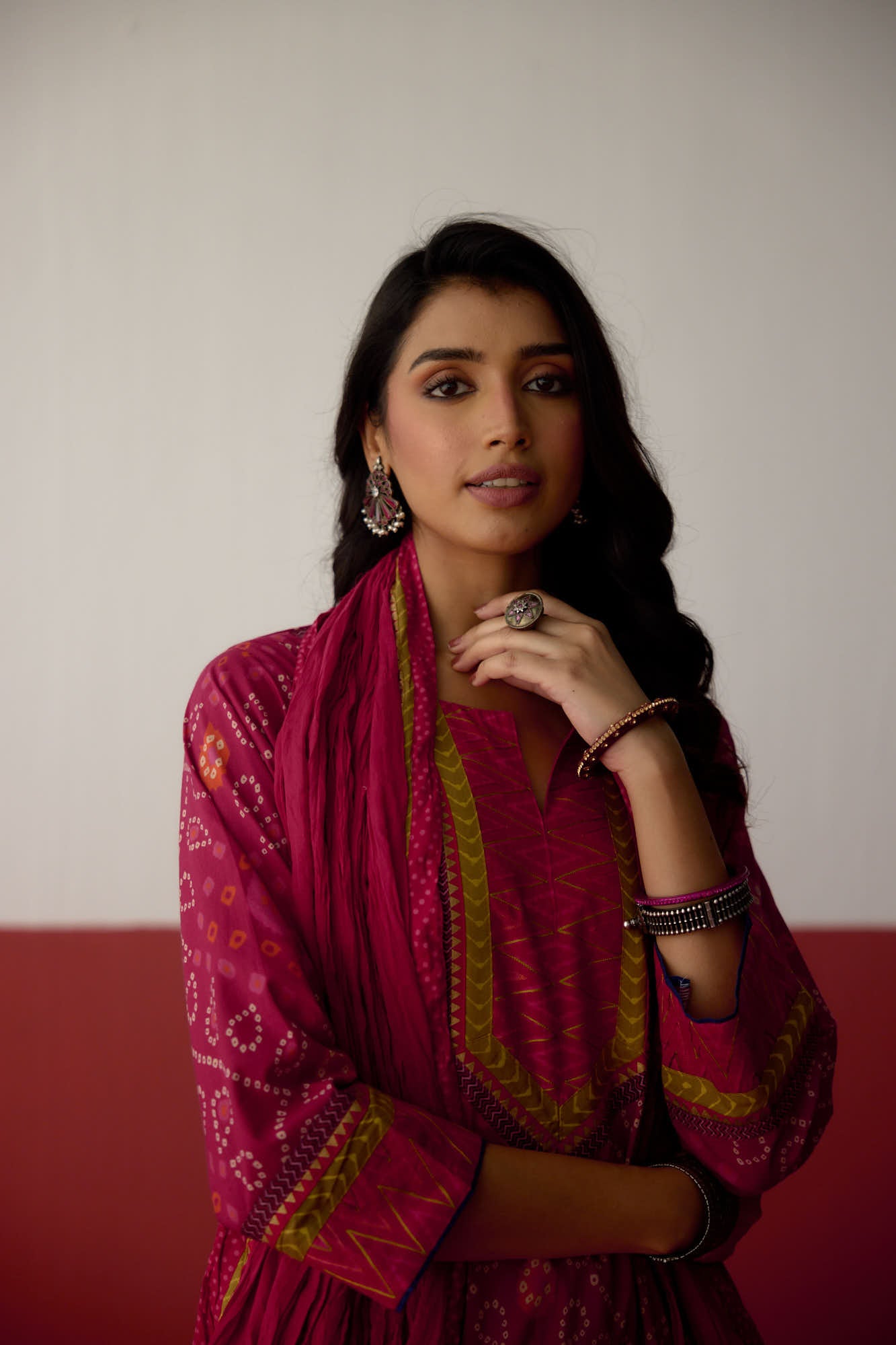 Adya Cotton Printed Kurta Pink (10081156890923)