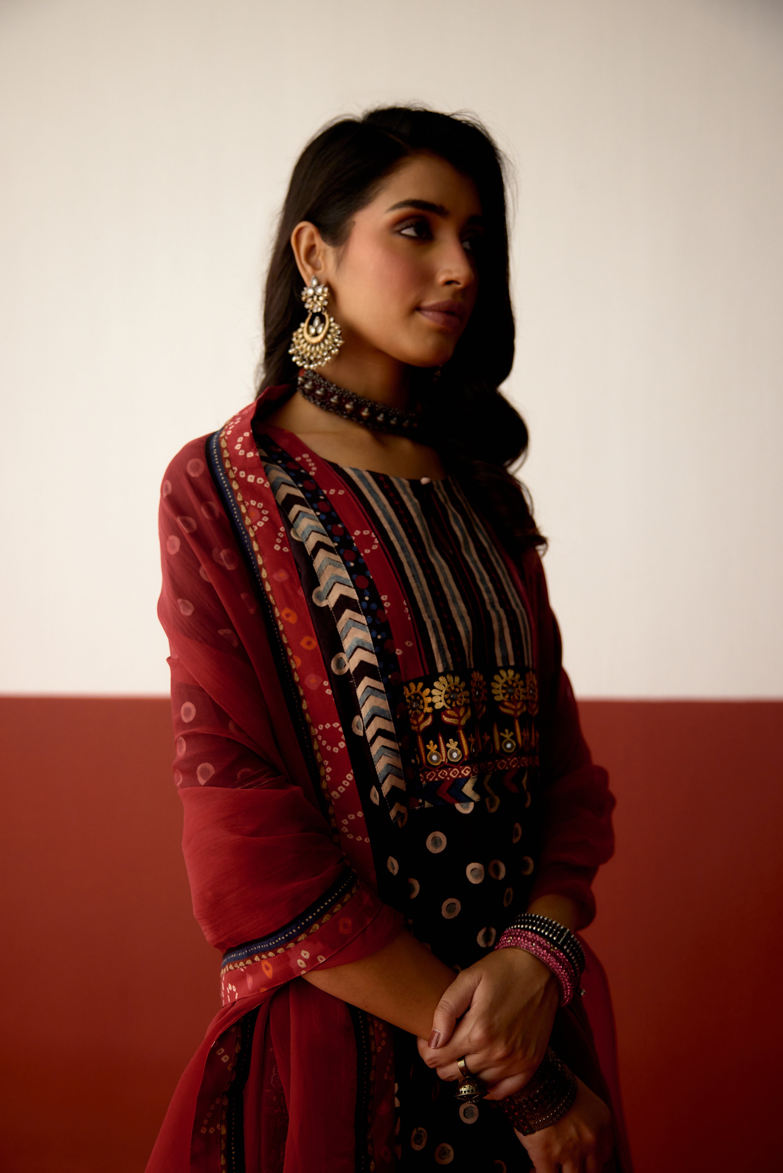 Medh Dupatta Red (10081108197675)