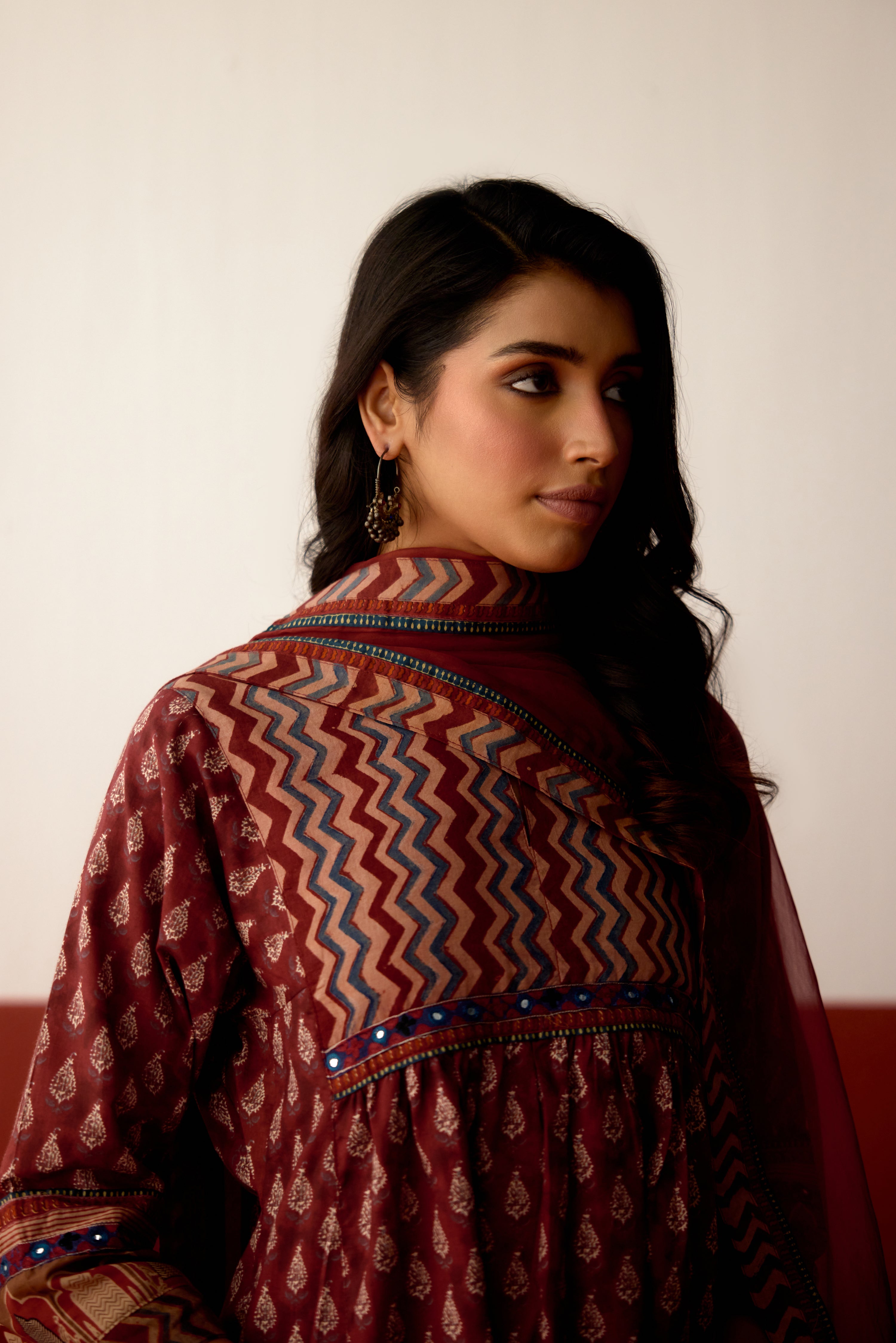 Medh Dupatta Maroon (10083216687403)